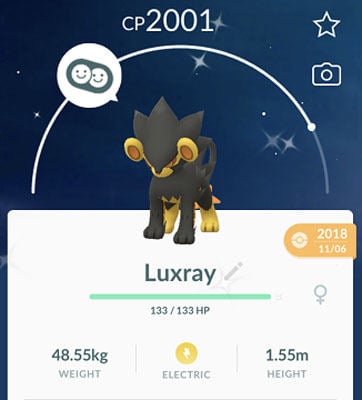 Shiny Pokemon GO shiny luxray