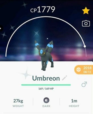Shiny Pokemon GO shiny umbreon