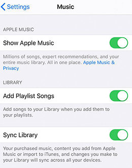 show Apple Music