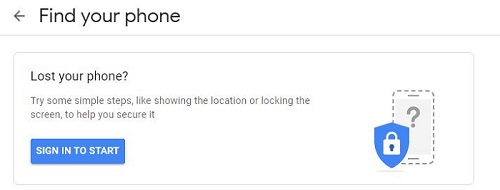 sign in Find My Device