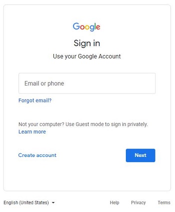 sign in Gmail