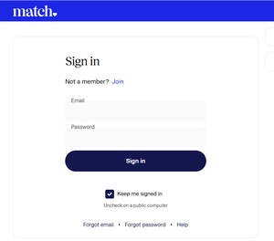 sign in match.com website