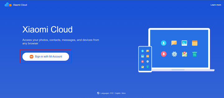 cloud xiaomi login