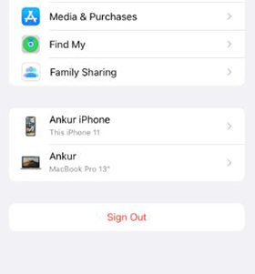 apple id sign out