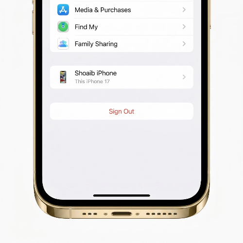 sign out of your apple id