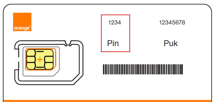 how to find pin for sim card