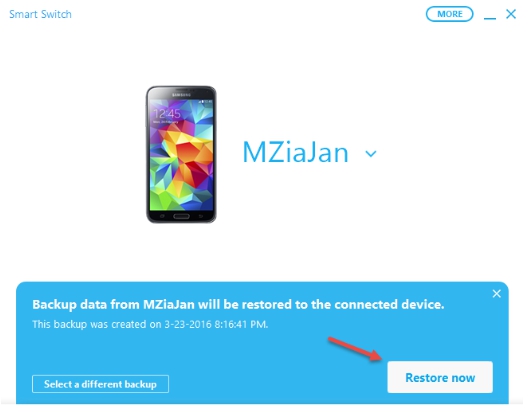 smart switch restore data