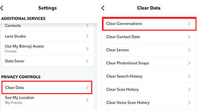 remove my ai snapchat via privacy settings