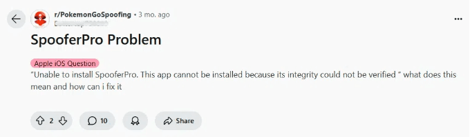 spooferpro unable to install