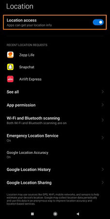 Turn off google tracking to block Android being track