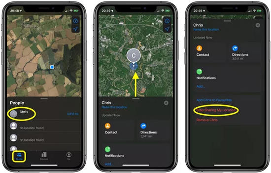 Stop Location Sharing Through Find My App