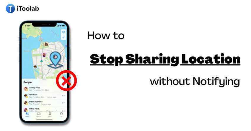 How do I turn off location sharing without notifying?