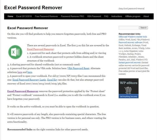 Straxx Excel Password Remover Free Pro Versions Review