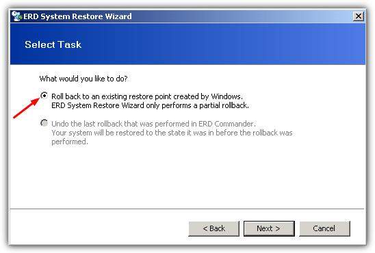 wizard system restore