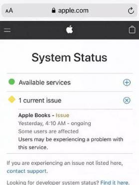 check system status page