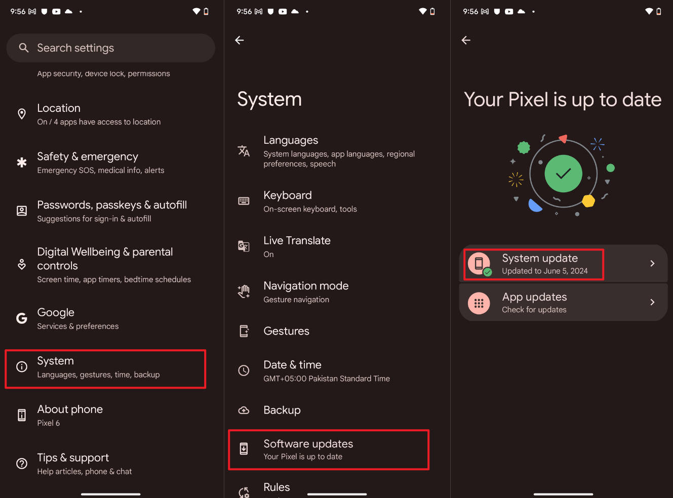 system update