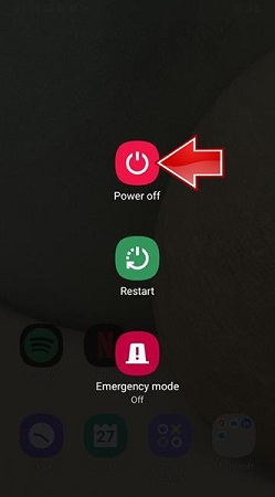 Power off Android to turn on Safe Mode