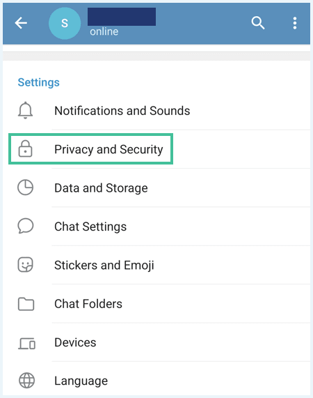 telegram privacy settings