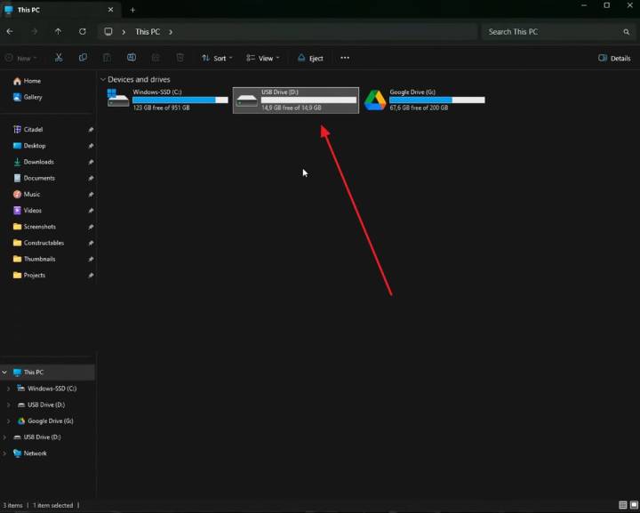 choose usb driver to update