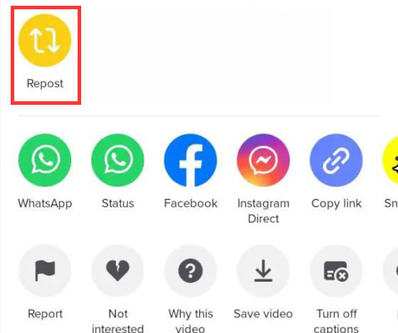 tiktok how to repost