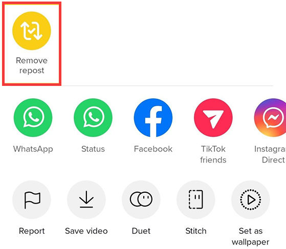 how to un repost on tiktok