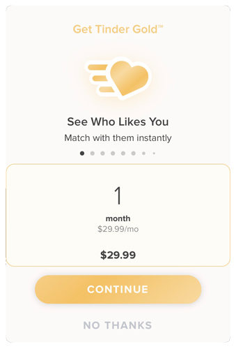 Tinder Cost