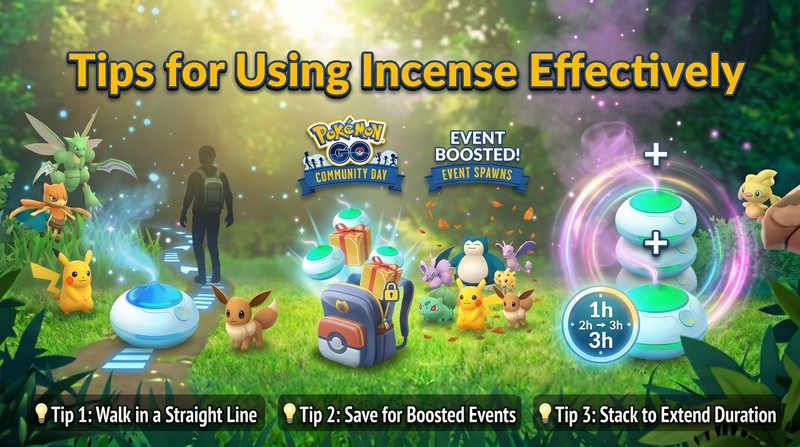 tips for using pokemon go incense
