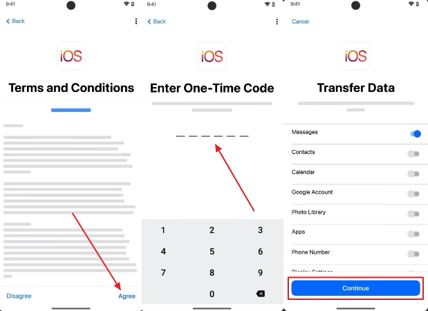 access iphone move to android