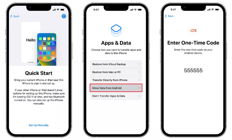 move data from android
