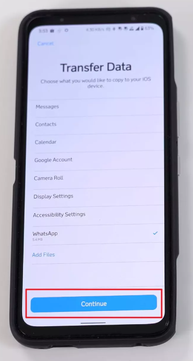 select whatsapp