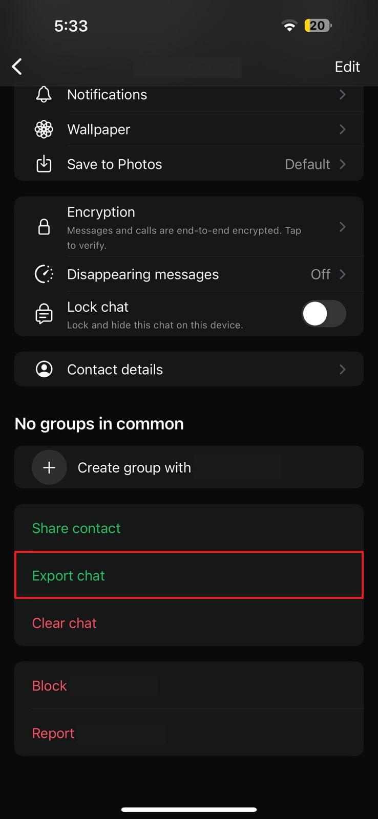 export whatsapp chat