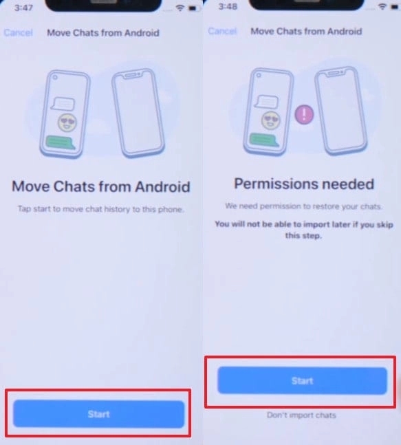 transfer whatsapp from android to iphone