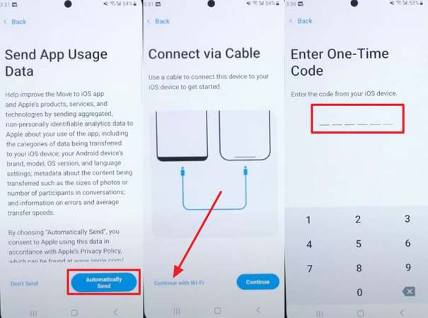access code on android