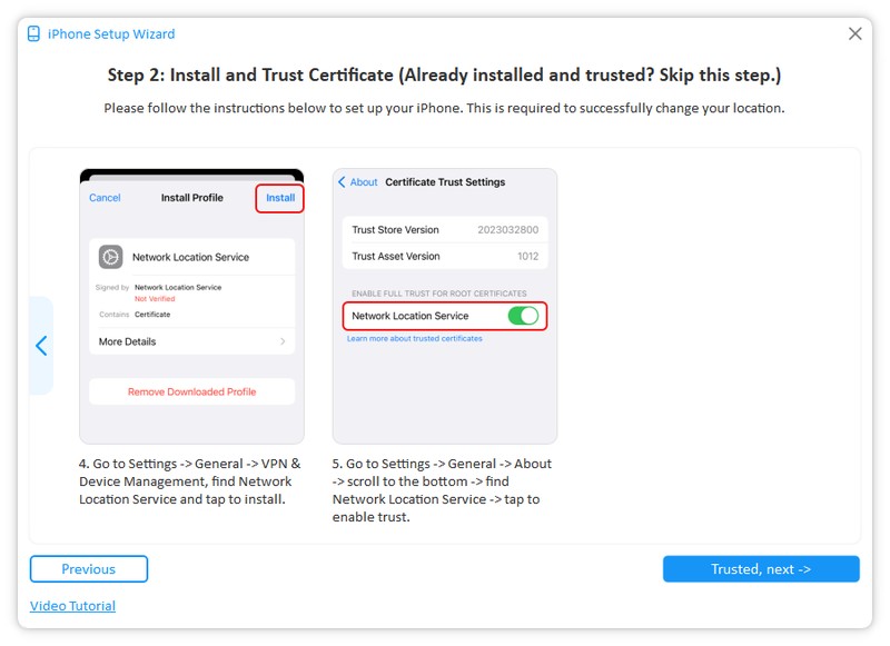 trust certificate anygo win