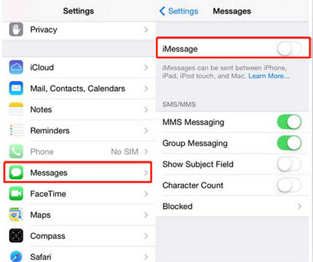 imessages disappearing on iphone settings