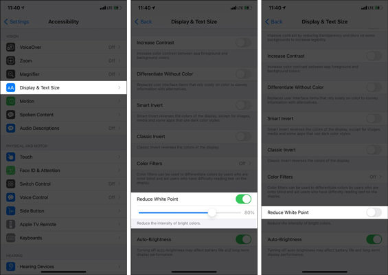 turn off reduce white point