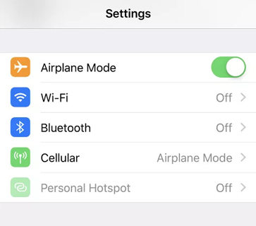 Turn on Airplane Mode on your Phone