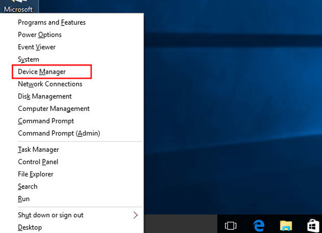 turn on device manager