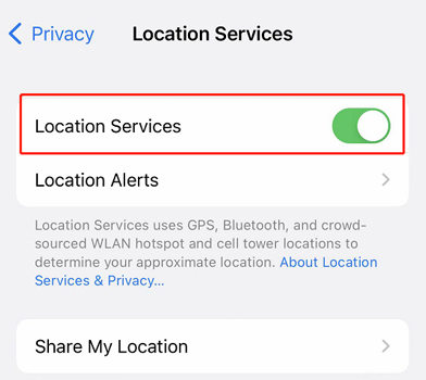 iphone 14 pro location services not working