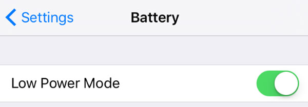 turn on low power mode ios17
