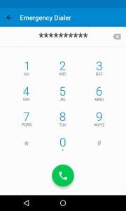 type 10 asterisks in emergency dialer