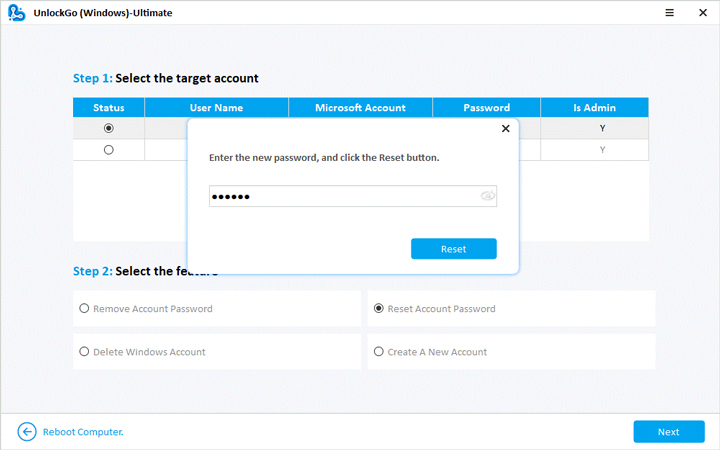 reset windows password unlockgo windows