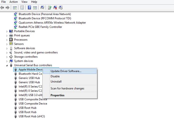uninstall apple mobile device usb driver