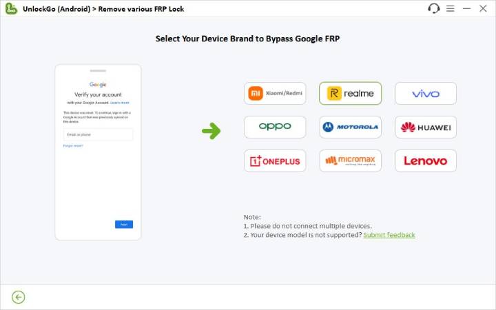 realme frp bypass