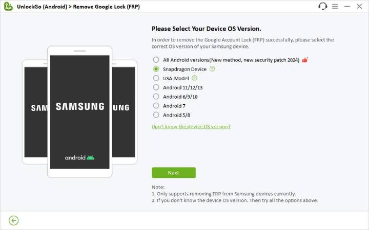 unlockgo android guide snapdragon device
