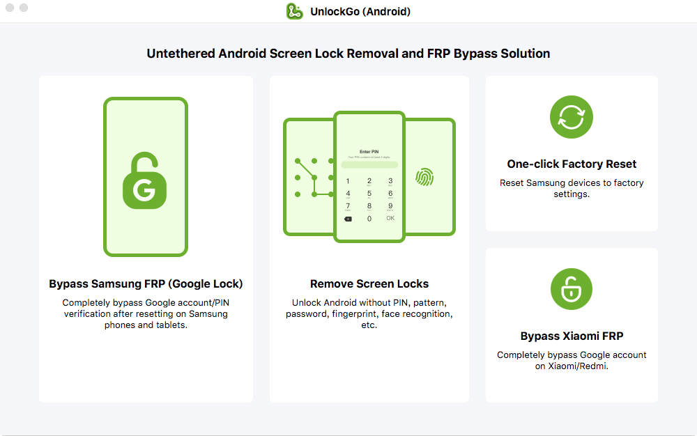 iToolab UnlockGo (Android) for Mac software