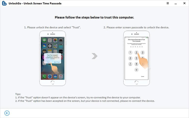 enter passcode to trust computer