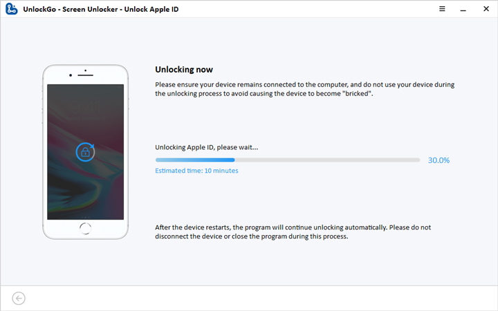 start to unlock apple id