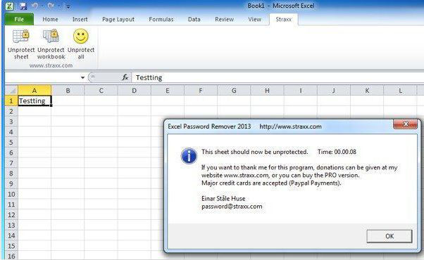 straxx excel password remover free