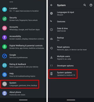 update android device